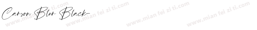 Carson Blur Black字体转换